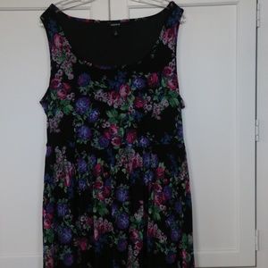 Black Floral Midi Dress